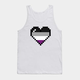 Asexual 8 bit heart Tank Top